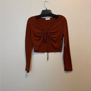 Women’s front tie cropped top